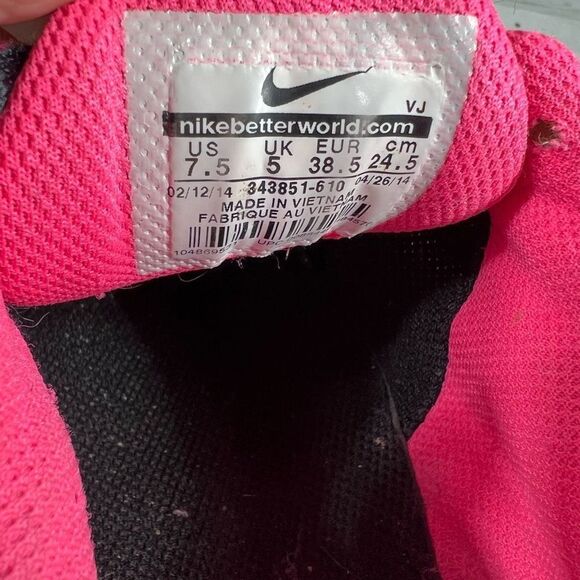 Nike Womens Air Max Torch 4 Low Top Running Shoes Sneakers Pink Black Size 7.5 - Picture 8 of 8